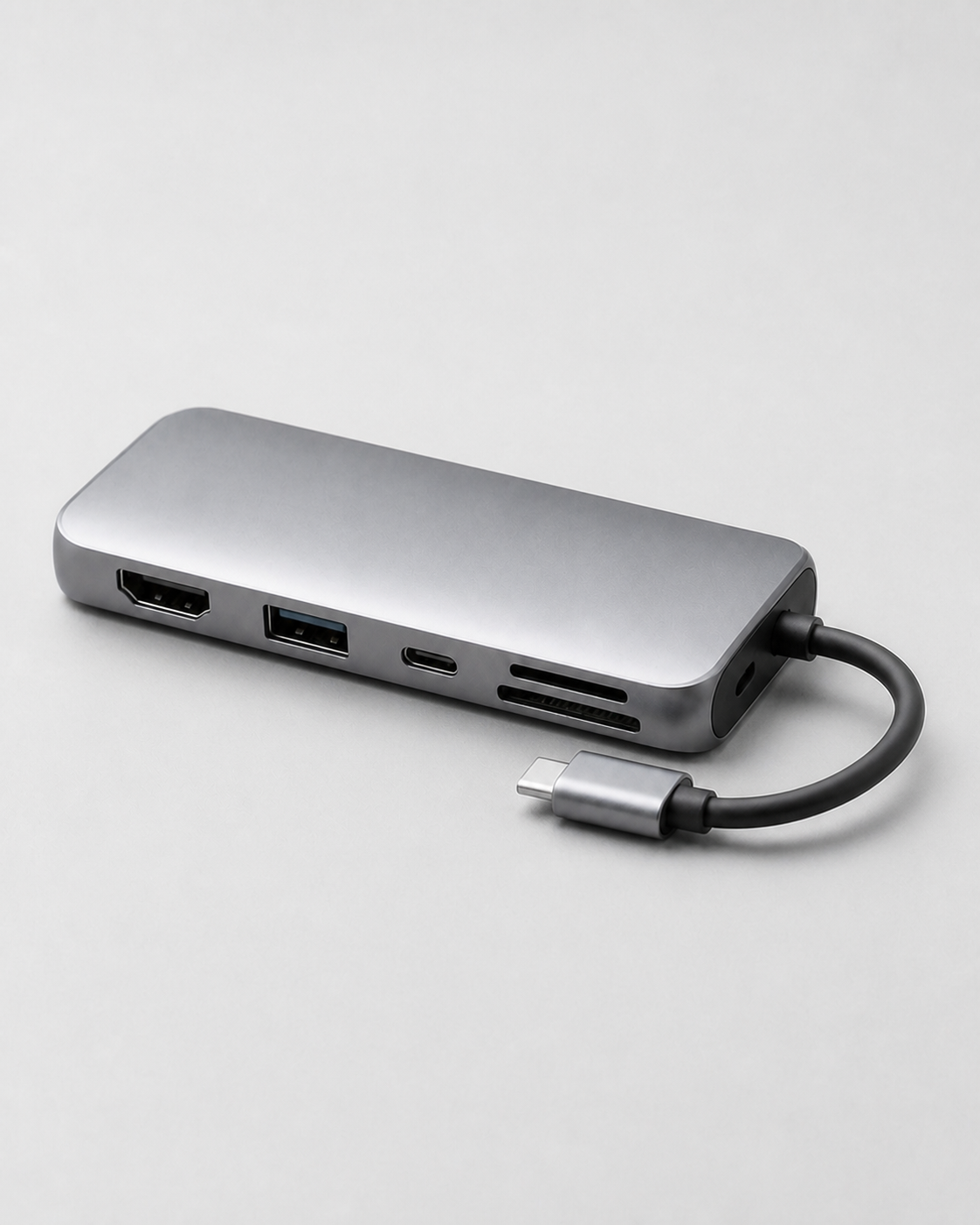 YONGAOBE Link 7-in-1 USB-C Hub — front-angle product view